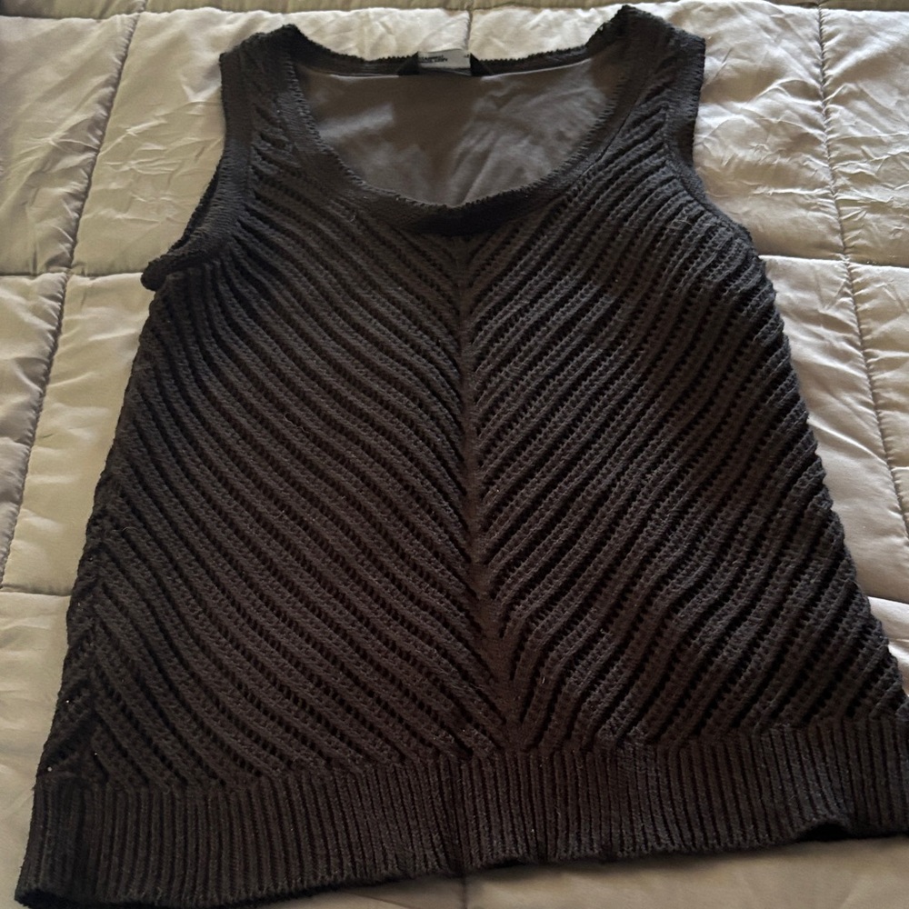 Simply Vera Vera Wang Black Textured Tank Top